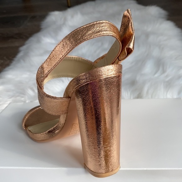 Missguided Rose Gold Open Toe Heels Sandals 7 6.5​​ - Picture 11 of 14